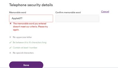 Memorable word virgin media  Now you’ve a strong password, let’s try to keep it safe: Virgin Media and O2
