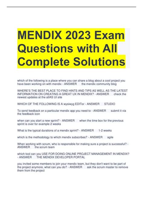 Mendix intermediate developer exam questions 1