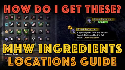 Mhw all ingredients Hit Hunter Rank 16