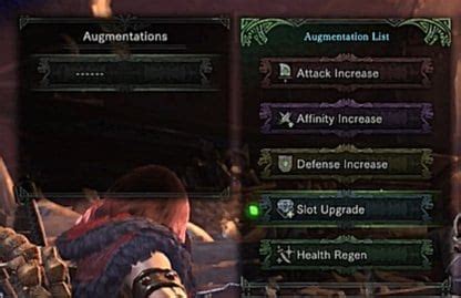 Mhw augment armor  Rarity 7 weapons fit 2 Augmentations