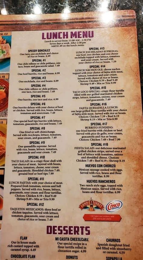 Mi casita dunn nc menu  see review