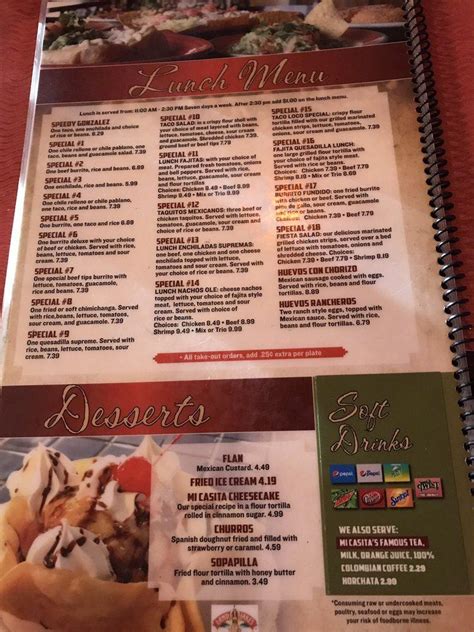 Mi casita laurinburg menu  the baked ziti