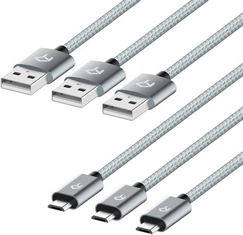 RAMPOW 6.6ft 60W PD Charging Braided USB-C to USB-C Cable