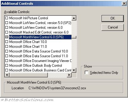 Microsoft monthview control 6.0 (sp6) download  •Please let us know if this is helpful and if the solution worked for you, as it can