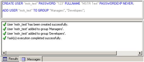 Microstrategy command manager create user To resolve the issue, user will need to either