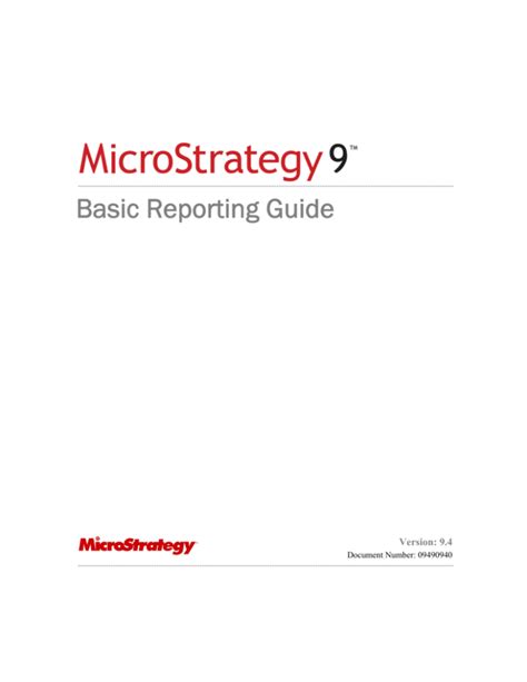 Microstrategy tutorial point  In MicroStrategy Developer, choose File > New > Report