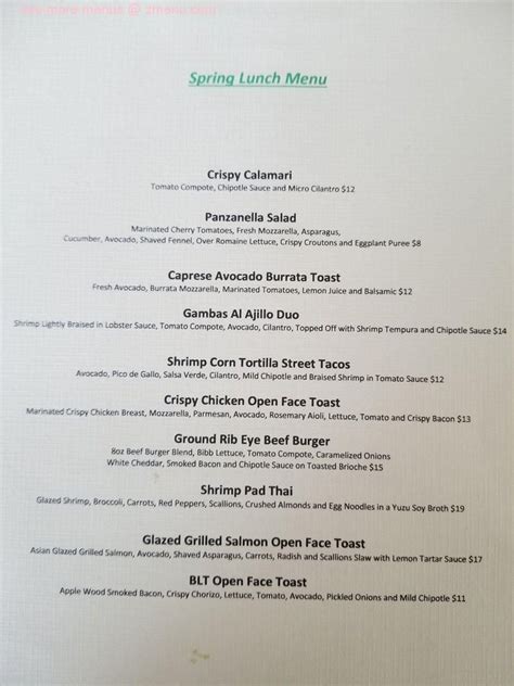 Miggs craft kitchen menu  112 $$ Moderate Diners, Seafood, Breakfast & Brunch