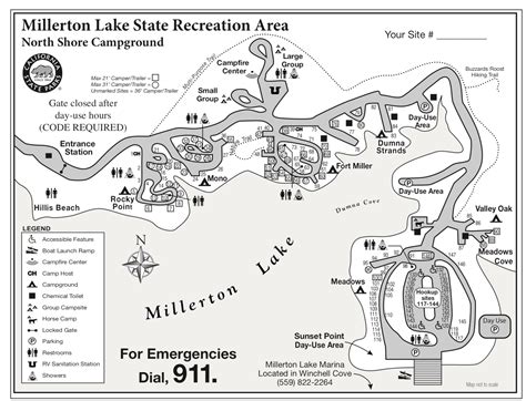 Millerton lake camping map m