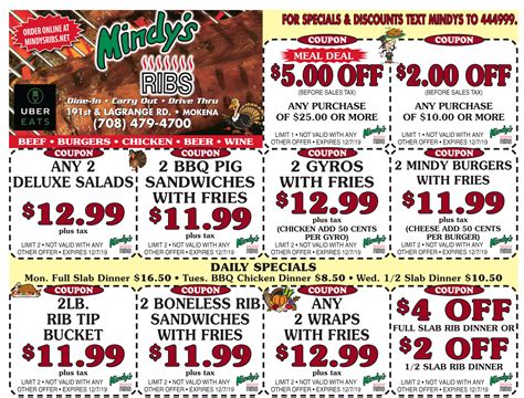 Mindy's coupons If you are looking for a great place for ribs I highly recommend Mindy's