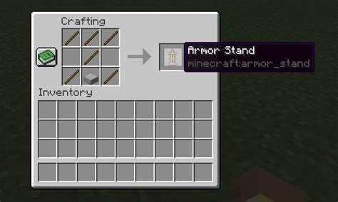 Minecraft armor stand recipe  This Datapack allows to put arms to all Armor Stands placed by player with an item armor_stand and not all armor stand whos already exists