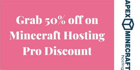 Minecraft hosting pro discount code The payment method you select to pay apex Hosting under any scenarios the features you will get in return