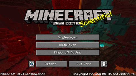 Minecraft infdev  Has a game logo and dirt background which slowly scrolls