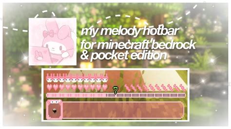 Minecraft my melody hotbar ♡ 🌸 My Melody Hotbar 🌸 ♡ 16x Minecraft 1