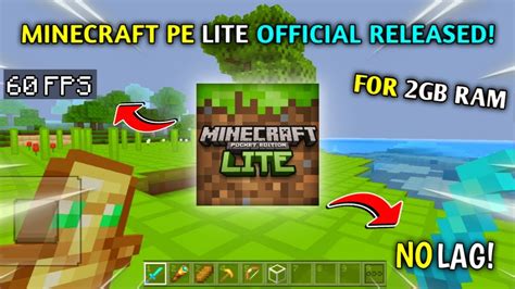 Minecraft pe lite  Play as long as you want, no more limitations of battery, mobile data and disturbing calls