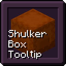 Minecraft shulker box tooltip This mod allows you to see a preview window of a shulker box contents when hovering above it in an inventory by pressing shift