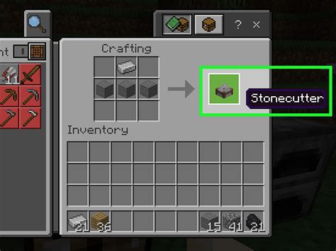 Minecraft stonecutter recipe  Add Items to make a Stonecutter In the crafting menu, you should see a crafting area that is made up of a 3x3