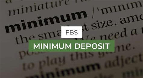 Minimum deposit fbs standard account  This account type offers the best spreads without commission