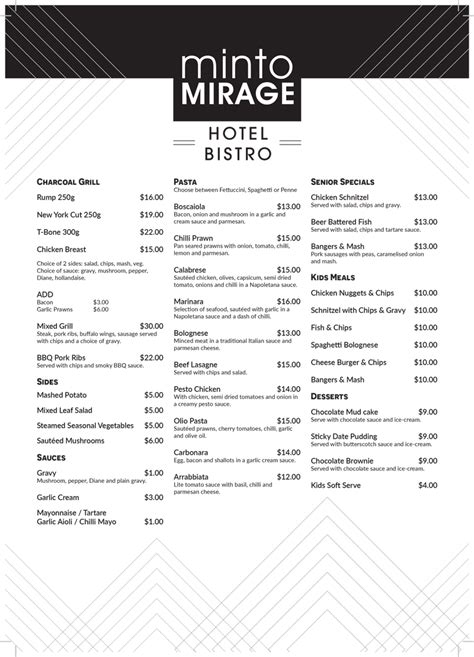 Minto mirage bistro menu 1 (5,453