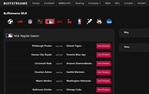 Mlb streams buffstreams  Head to the homepage, select a sport, and browse streams for various live matches that are happening right now