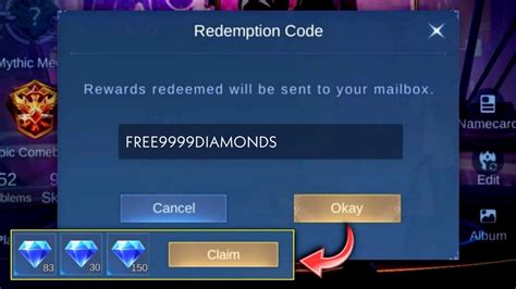 Mlbb redeem code today  MLBB Account for sale