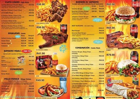 Mochachos lichtenburg menu  2 x Chicken Burger