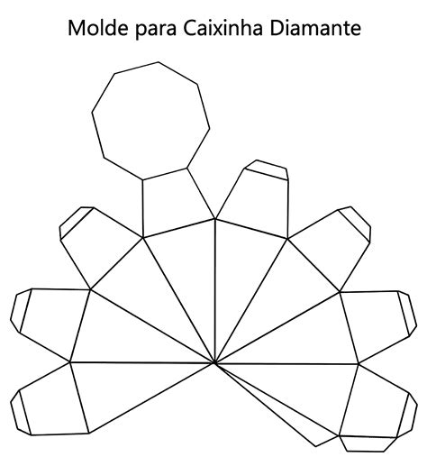 Molde caixa diamante para imprimir  Lindos papéis digitais e elementos de alta qualidade