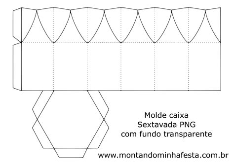 Molde caixa sextavada silhouette grátis  Isso ajuda demais e nos incentiva a postar cada vez