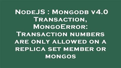 Mongodb transaction without replica set embedded
