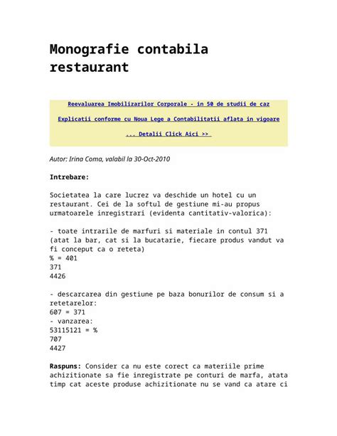 Monografie contabila restaurant  Tratament contabil de la 1 ianuarie 2013 Transport persoane prin Bolt
