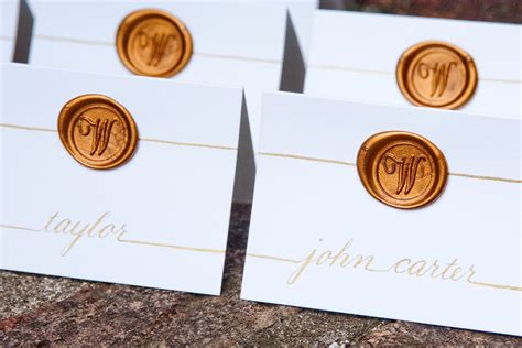 Monogram circle stamp escort card  Edit the outer ring, changing the size and thickness if you need