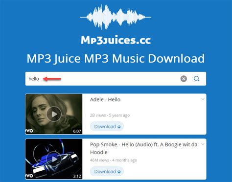 Mp3 juice.click  The MP3Juice website has a huge music database, including new and popular tracks