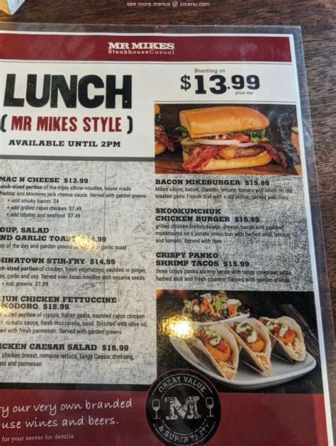 Mr mikes grande prairie menu  Grande Prairie