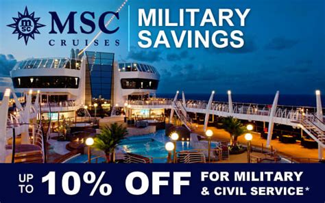 Msc military discount  Msc senior discount