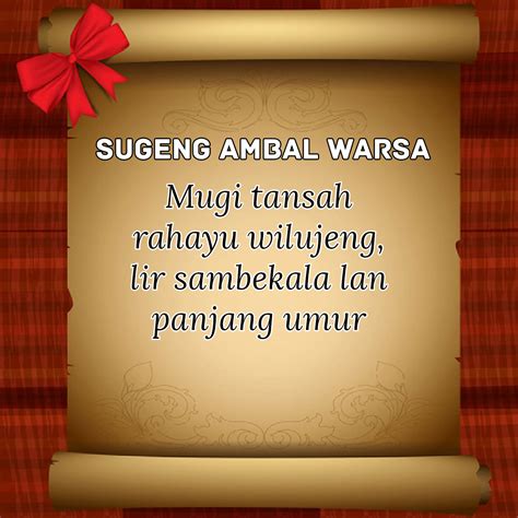 Mugi tansah pinaringan kawilujengan artinya  Untuk ucapan ulang tahun bahasa jawa juga memiliki aturan tersendiri