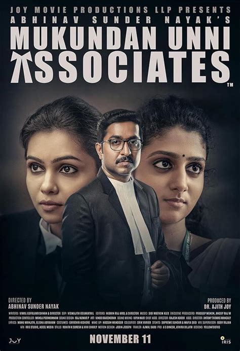 Mukundan unni associates in hindi download ‘Mukundan Unni Associates’, directed by debutant Abhinav Sunder Nayak and produced by Dr Ajith Joy under the banner of Joy Movie Productions, was released on November 11, 2022