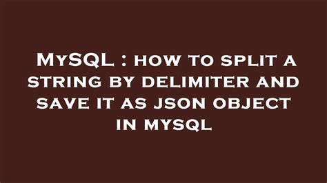 Mysql split string by delimiter  Split a string with no delimiters into columns