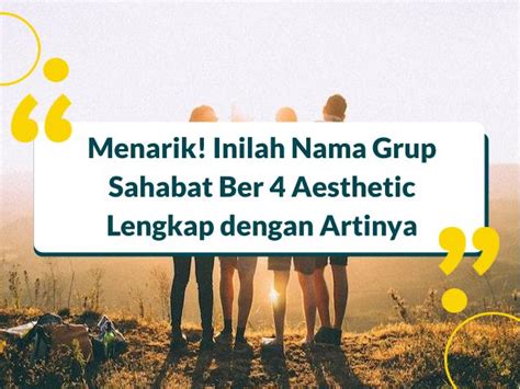Nama grup untuk 5 orang sahabat  DI Aceh