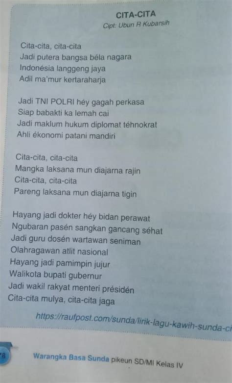 Naon amanat tina kawih di handap  Gunung Tangkuban Perahu