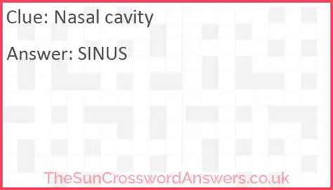 Nasal cavities crossword clue 7 letters  The Crossword Solver finds answers to classic crosswords and cryptic crossword puzzles