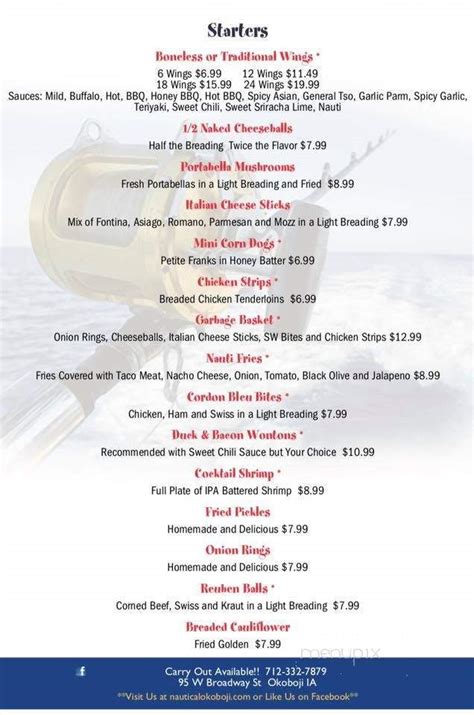 Nautical okoboji menu Hotels near Arnolds Park Amusement Park Hotels near 'Boji Splash Indoor Waterpark Okoboji Hotels near Abbie Gardner Cabin Hotels near Iowa Rock 'n Roll Hall of Fame Museum Hotels near The Wine Bar