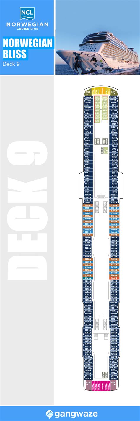 Ncl bliss deck plan  The lowest level available to guests is Deck 5