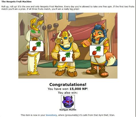 Neopets fruit machine Rainbow Negg