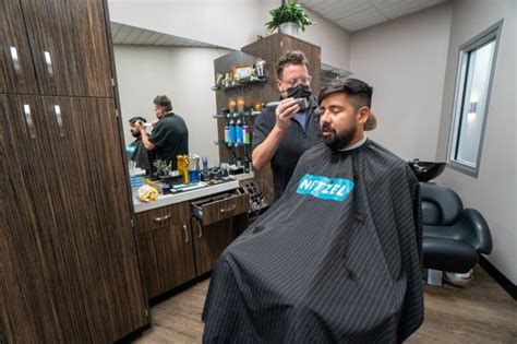 Netzel barbershop  10/6/20: Barber Joe Netzel and the rest of the guys in the shop today to kick off another Six days of barbering