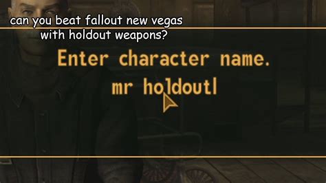 New vegas holdout weapons this video is a guide on how to add weapon to the fallout new Vegas hold out list