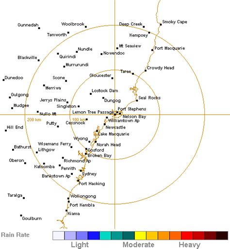 Newcastle radar loop 256  Loops Single images: Radar Site Information: Other Radars: Radar Help Radar: 64 km: 128 km: 256 km: 512 km composite: National: Doppler wind: Rainfall: 5 min: 1 hour: Since 9