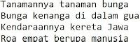 Ngguyu bahasa jawa  Pati panggonku ing kene Kene ngendika, kene ngguyu Mugo-mugo malih kethok kene Sambat riko ing saiki