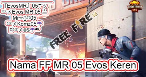 Nickname ff mr 05  This great game name creator uses good name suggestions for Game Free Fire players and uses special characters to make the game name more beautiful