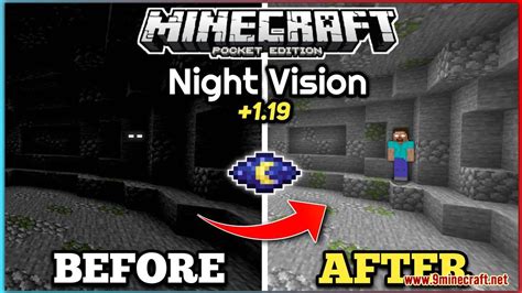 Night vision texture pack minecraft bedrock 1.20 20