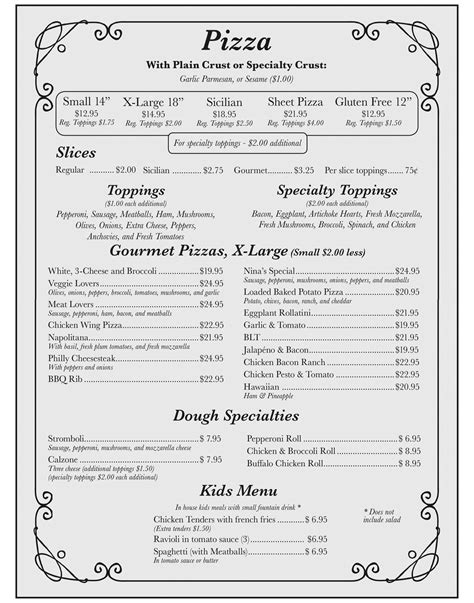 Nina's italian pizza carleton menu  Nina's Italian Pizza 1209 Monroe St, Carleton, MI, 48117 (734) 654-2265 (Phone) Get