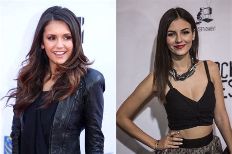 Nina dobrev victoria justice split  July 15Nina Dobrev and Victoria Justice